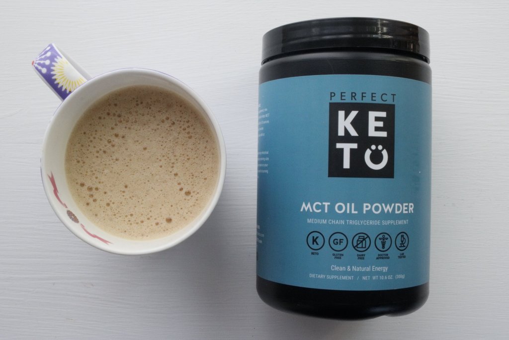 Perfect Keto powdered MCT oil in my coffee