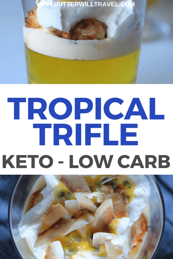 This tropical low carb trifle would be perfect for Christmas parties you may be attending. Offer to bring dessert and you will be everyone's favourite.