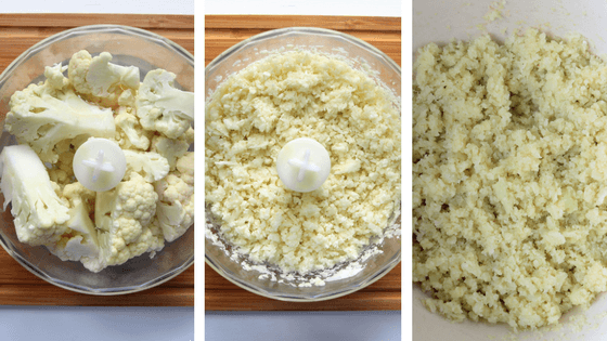 Cauliflower Rice process