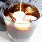 Cold brew with almond milk
