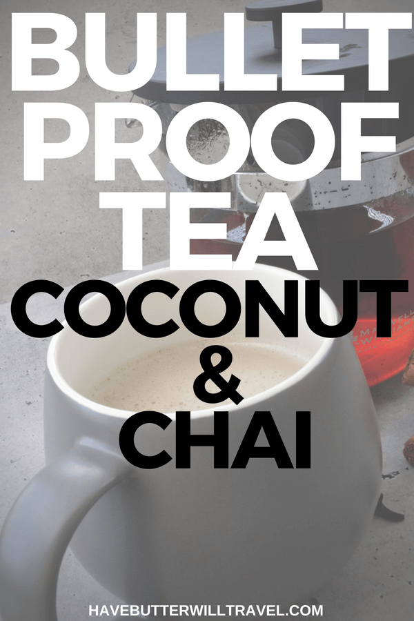 Not a fan of coffee and looking for a bulletproof drink option? Try a bulletproof tea. This coconut and chai bulletproof tea is the perfect alternative. 