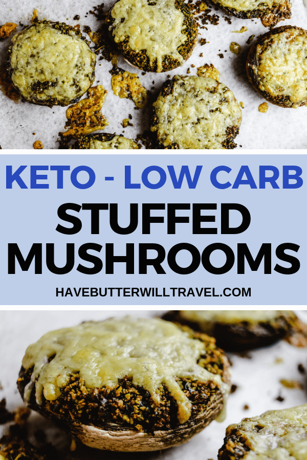 This keto stuffed mushroom recipe is the perfect side dish to pair with your favourite Protein. It's so easy to make and delicious. #mushrooms #stuffed mushrooms #keto #lowcarb