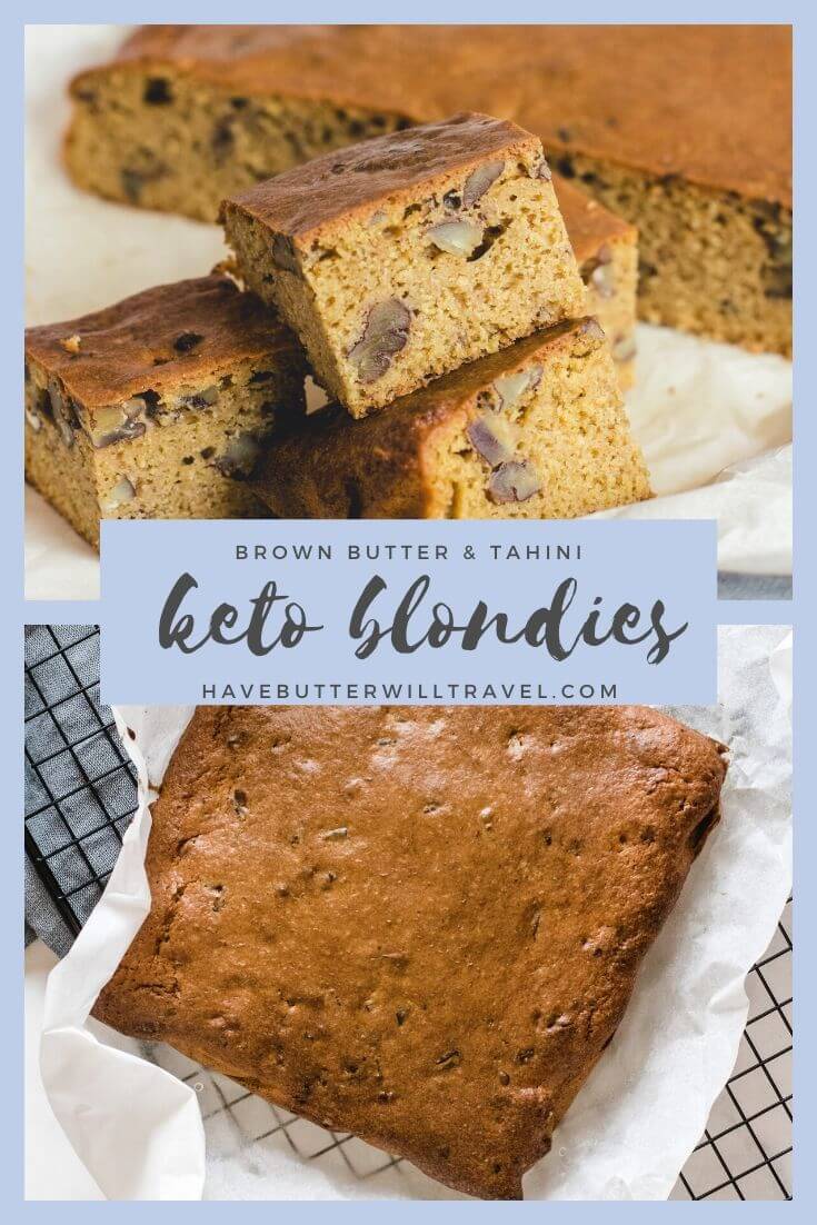 Keto Blondies Recipe - Perfect Keto Snack - Have Butter Will Travel