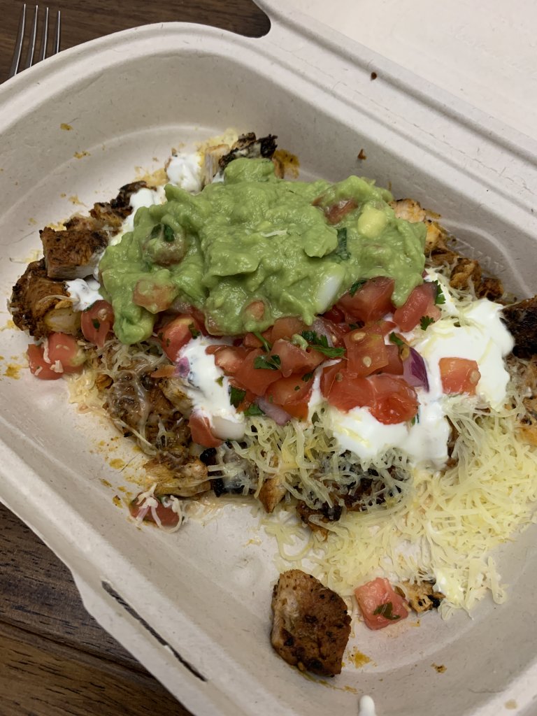 Mexican burrito in a bowl