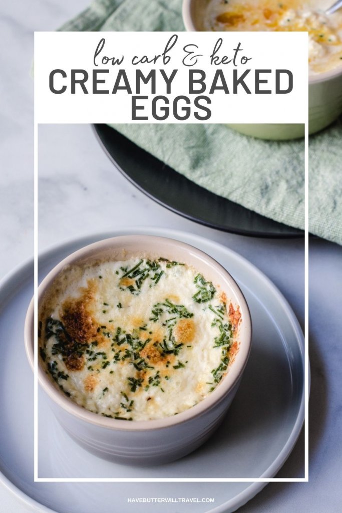 This quick and easy keto creamy baked eggs is absolutely delicious and you probably have all the ingredients at home. Treat yourself to a yummy breakfast today! 