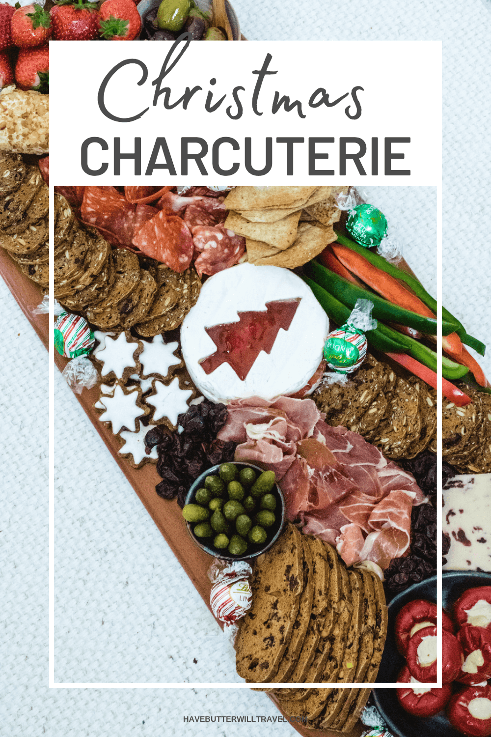 A Christmas charcuterie board is the perfect way to wow your family and friends when you are entertaining this holiday season!